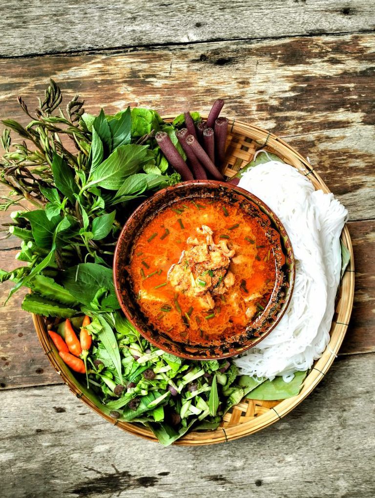 Khmer food at Banteay Srey