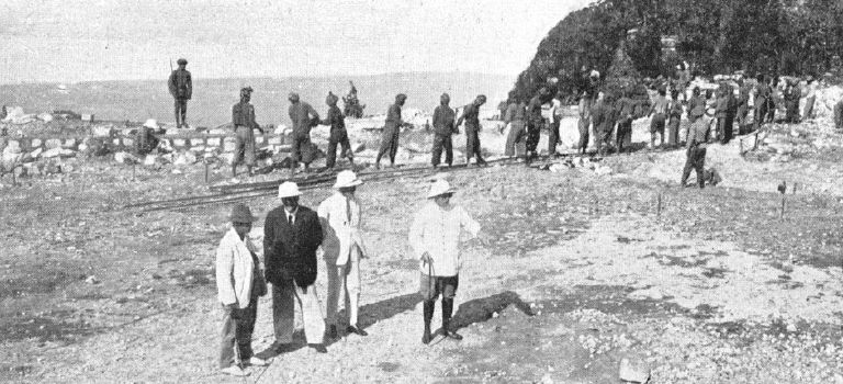 M. Baudoin overseeing the work of prisoners on Bokor