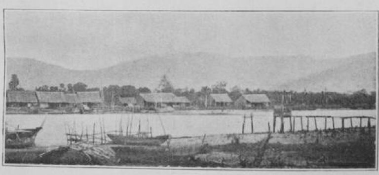 The Kampot riverfront in the 1880s.