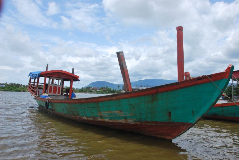 Fishing boat on the Kampot River