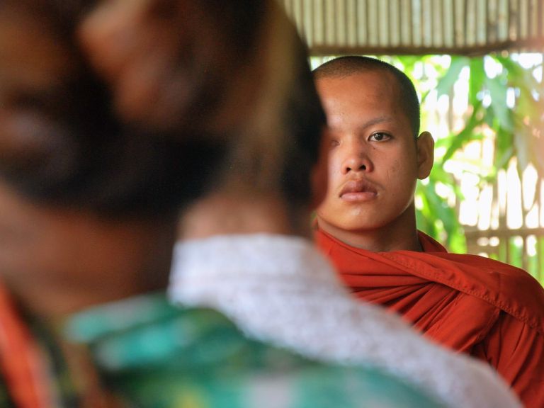 Buddhist monk near Kampot